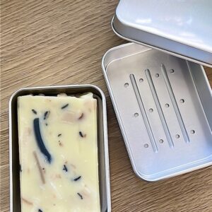 boite à savon en aluminium avec égoutoir amovible