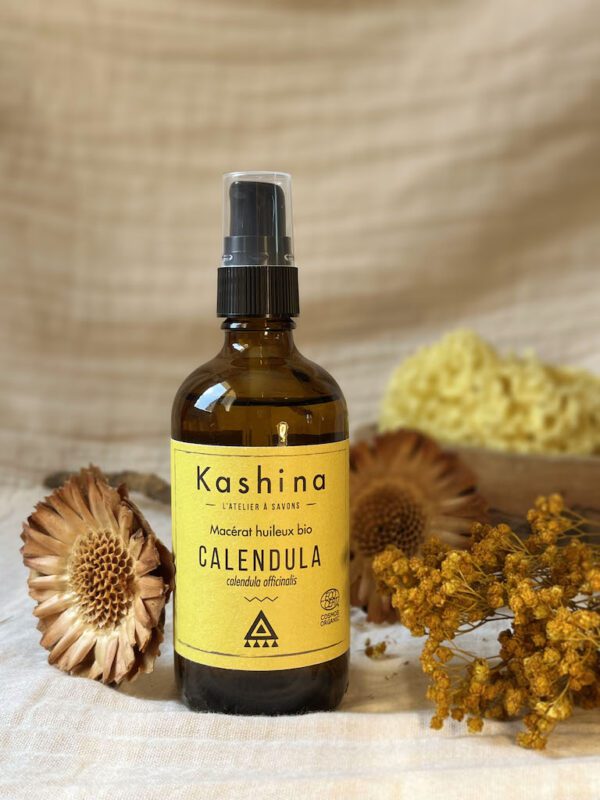 Huile de calendula bio pour apaiser les peaux sensibles
